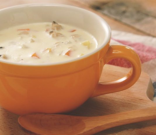 おうちにある材料で、気軽にできちゃう^^あったかクラムチャウダーで身体の内側からあたためましょう⭐️